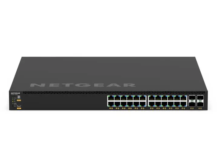 Netgear | 24x1G PoE+ (648W base, up to 720W) and 4xSFP+ Managed Switch (GSM4328)