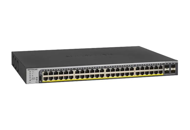 NETGEAR | 48-Port Gigabit PoE+ Smart Switch w/ optional Remote/Cloud Management and 4 SFP Ports (760W) (GS752TPP-300NAS)