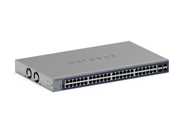 Netgear | 48-Port Gigabit Smart Switch w/optional Remote/Cloud Management and 4 SFP+ Ports (GS752TX-300NAS)