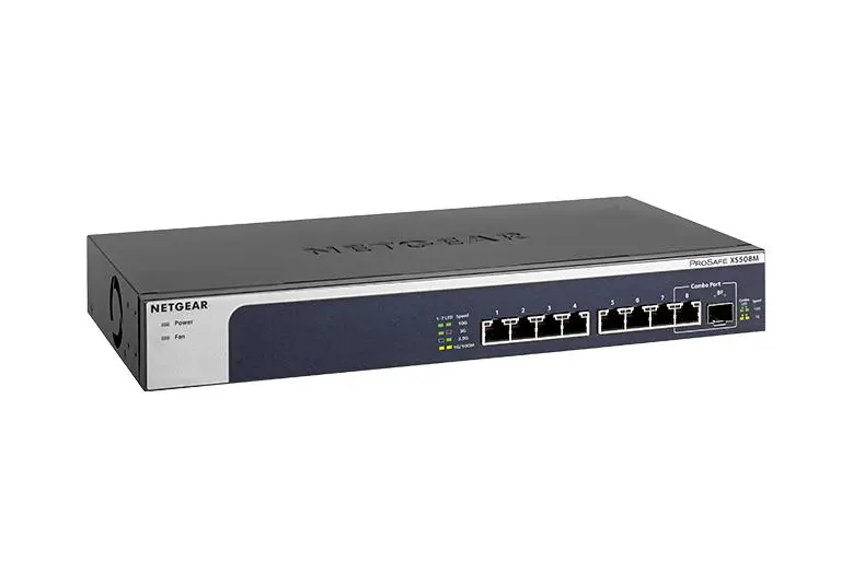Netgear | 8-port, 5-speed Unmanaged Switch 10-Gigabit/Multi-Gigabit (XS508M)