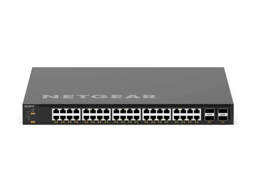NETGEAR | 40x10G/Multi-Gig PoE++ (196W base, up to 1,676W) and 4xQSFP28 100G Managed Switch (XSM4344C)