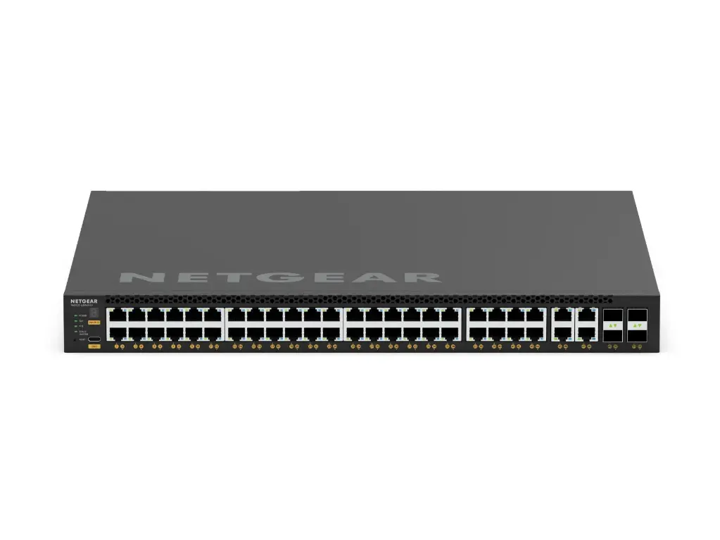 Netgear | 44x2.5G, 4x10G/Multi-gig PoE++ (194W base, up to 3,314W) and 4xSFP28 25G (MSM4352)