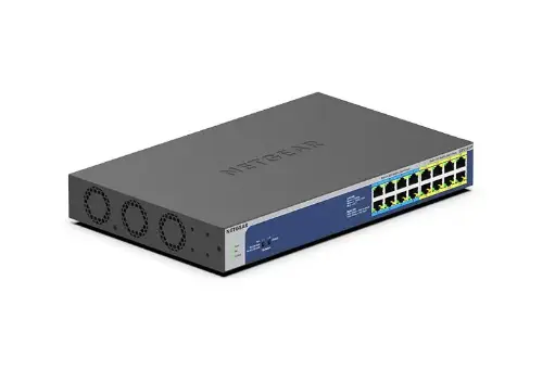 Netgear | 16-Port Gigabit Ethernet High-Power PoE+ Unmanaged Switch with 8-Ports PoE++ (380W) (GS516UP)