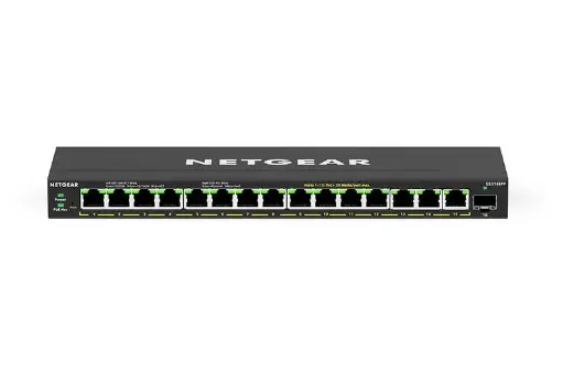 Netgear | 16-Port High-Power PoE+ Gigabit Ethernet Easy Smart Essentials Switch (231W) with 1 SFP Port (GS316EPP)