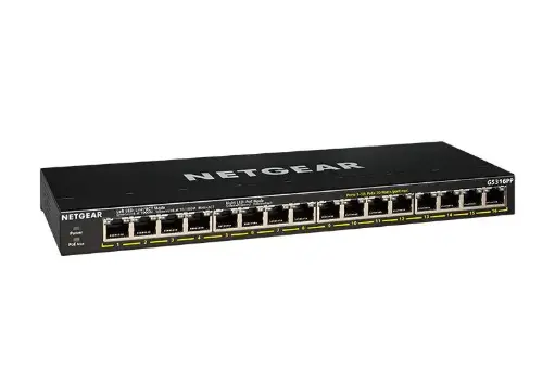 Netgear | 16-Port Gigabit Ethernet Unmanaged PoE+ Essentials Switch (183W) (GS316PP)