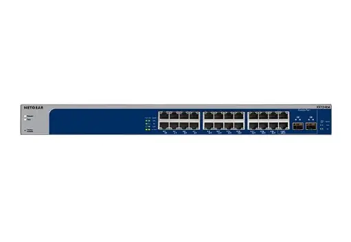 Netgear | 24-Port 10G-Gigabit/Multi-Gigabit Ethernet Easy Smart Managed Switch with 2 Dedicated SFP+ Ports (XS724EM)