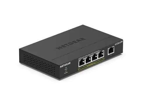 Netgear | 5-Port Gigabit Ethernet SOHO Unmanaged Switch with 4-Ports PoE+ (83W) (GS305PP)