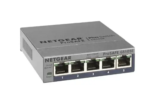 Netgear | 5-Port Gigabit Ethernet Easy Smart Switch (GS105E-200NAS)