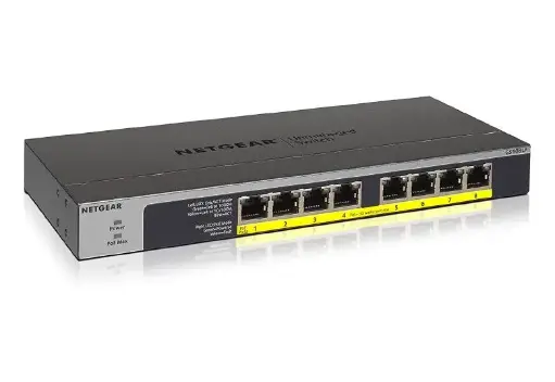 Netgear | 8-Port Gigabit Ethernet PoE+ Unmanaged Switch with FlexPoE (60W) (GS108LP)