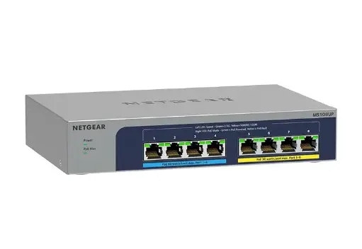Netgear | 8-port Multi-Gigabit (2.5G) Ultra60 PoE++ Ethernet Unmanaged Switch (MS108UP)