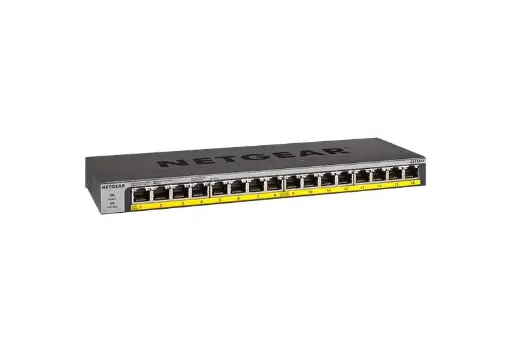 NETGEAR | 16-Port Gigabit Ethernet High-Power Unmanaged PoE+ Switch with FlexPoE - 183W (GS116PP)