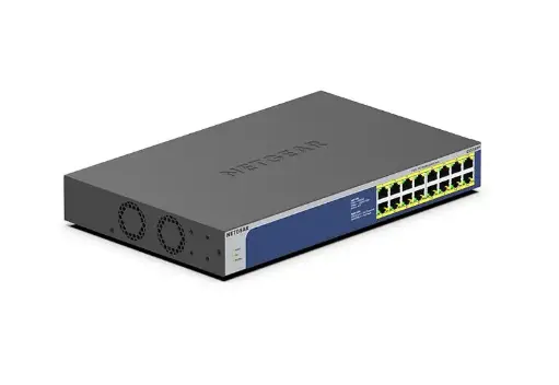 Netgear | 16-Port Gigabit Ethernet High-Power PoE+ Unmanaged Switch (260W) (GS516PP)