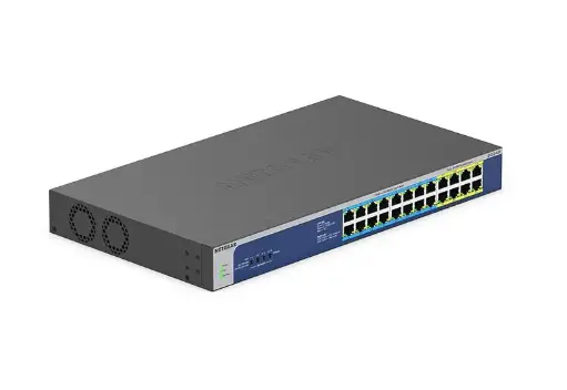 Netgear | 24-Port Gigabit Ethernet High-Power PoE+ Unmanaged Switch with 16-Ports PoE++ (480W) (GS524UP)