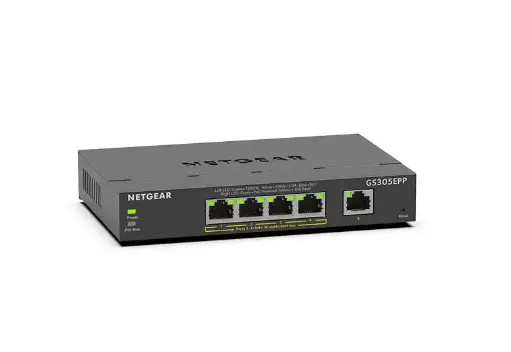 NETGEAR | 5-Port Gigabit Ethernet Easy Smart Essentials PoE Switch - 120W (GS305EPP)